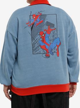 Marvel Spider-Man Comic Bomber Jacket Plus Size, , hi-res